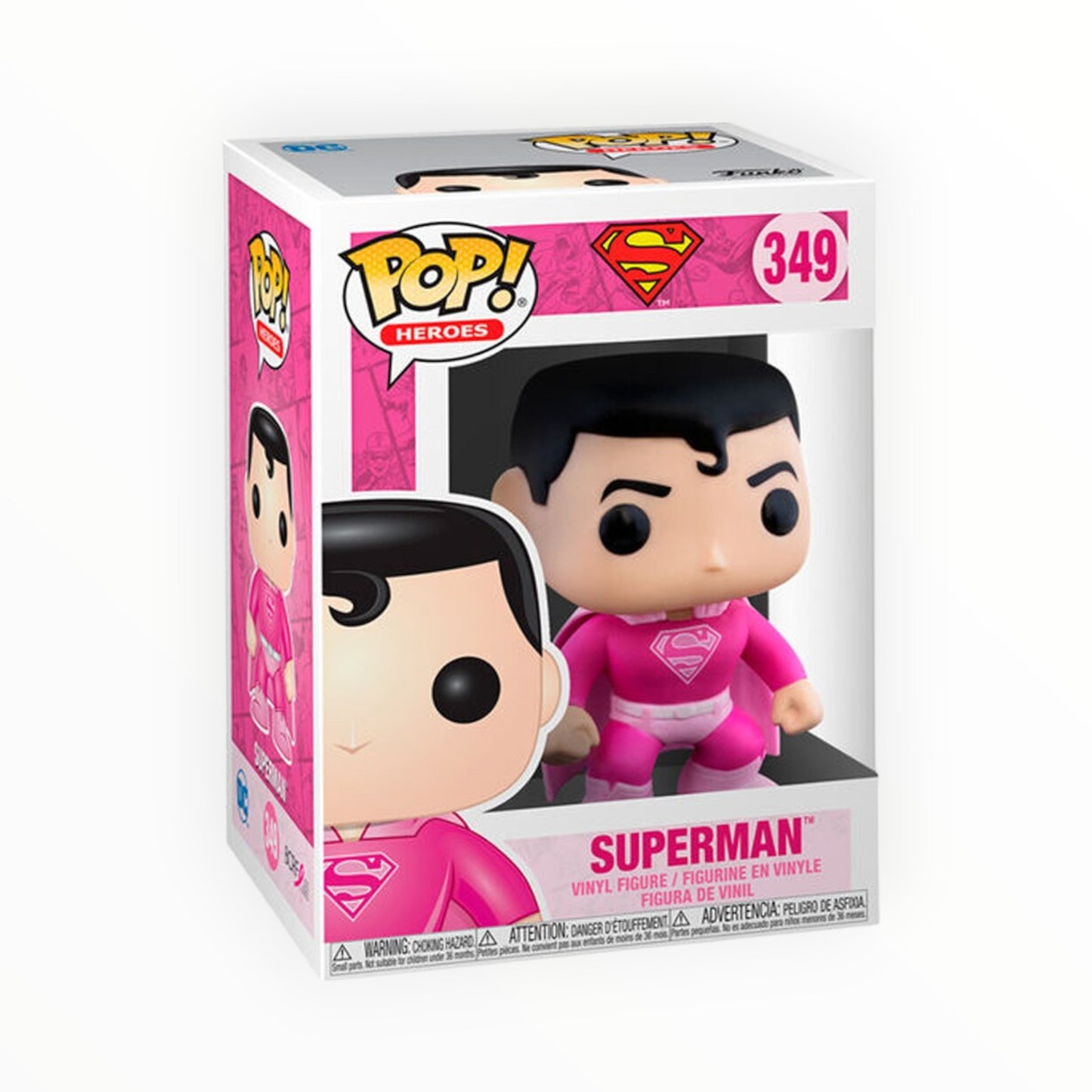 Funko Pop! - Superman Rosa, Lucha Contar El Cáncer, Modelo 349