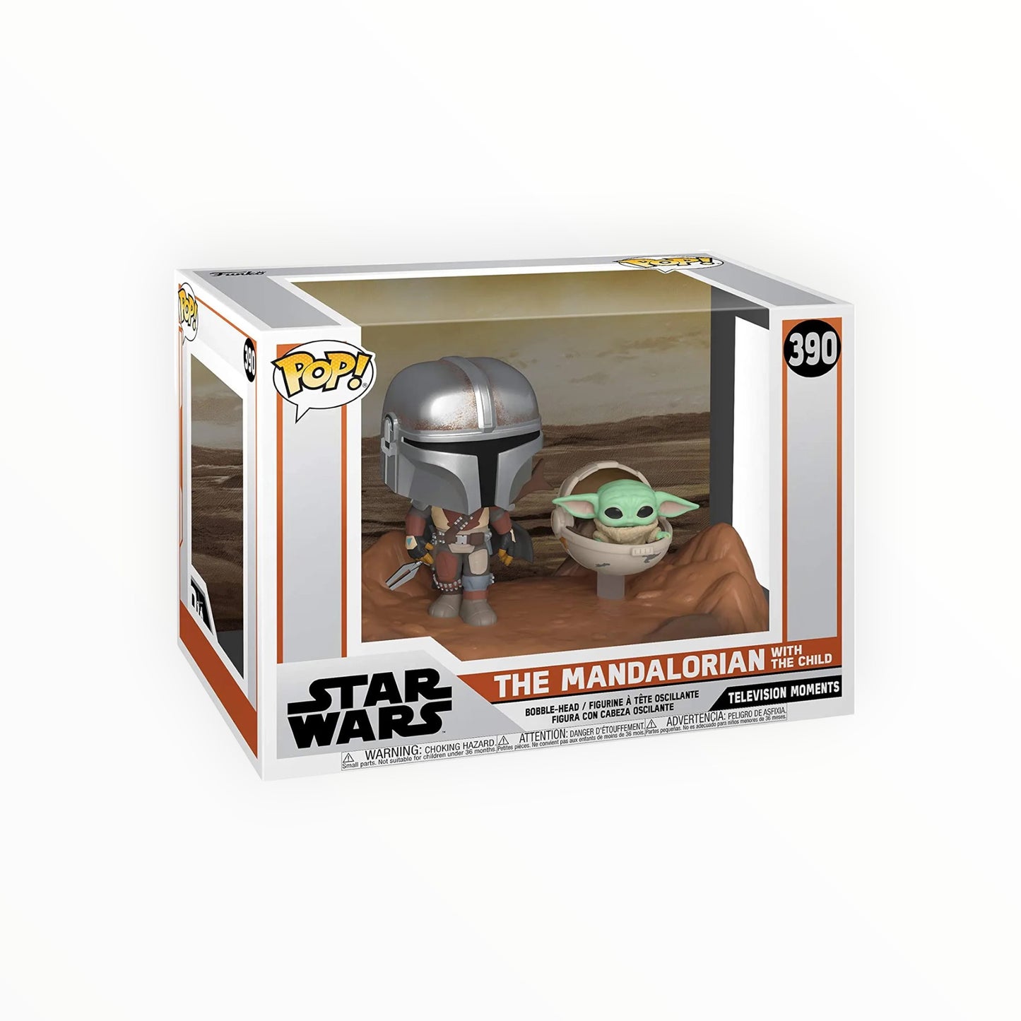 Funko Pop! - Mandaloriano Y Baby Yoda 10", El Mandaloriano, Modelo 390