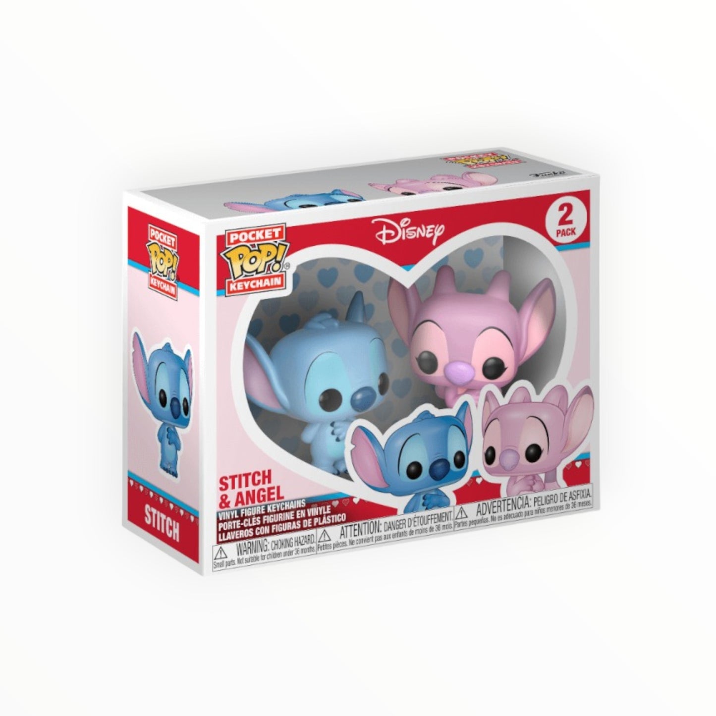 Funko Pop! - Llavero Stitch Y Angel, Disney