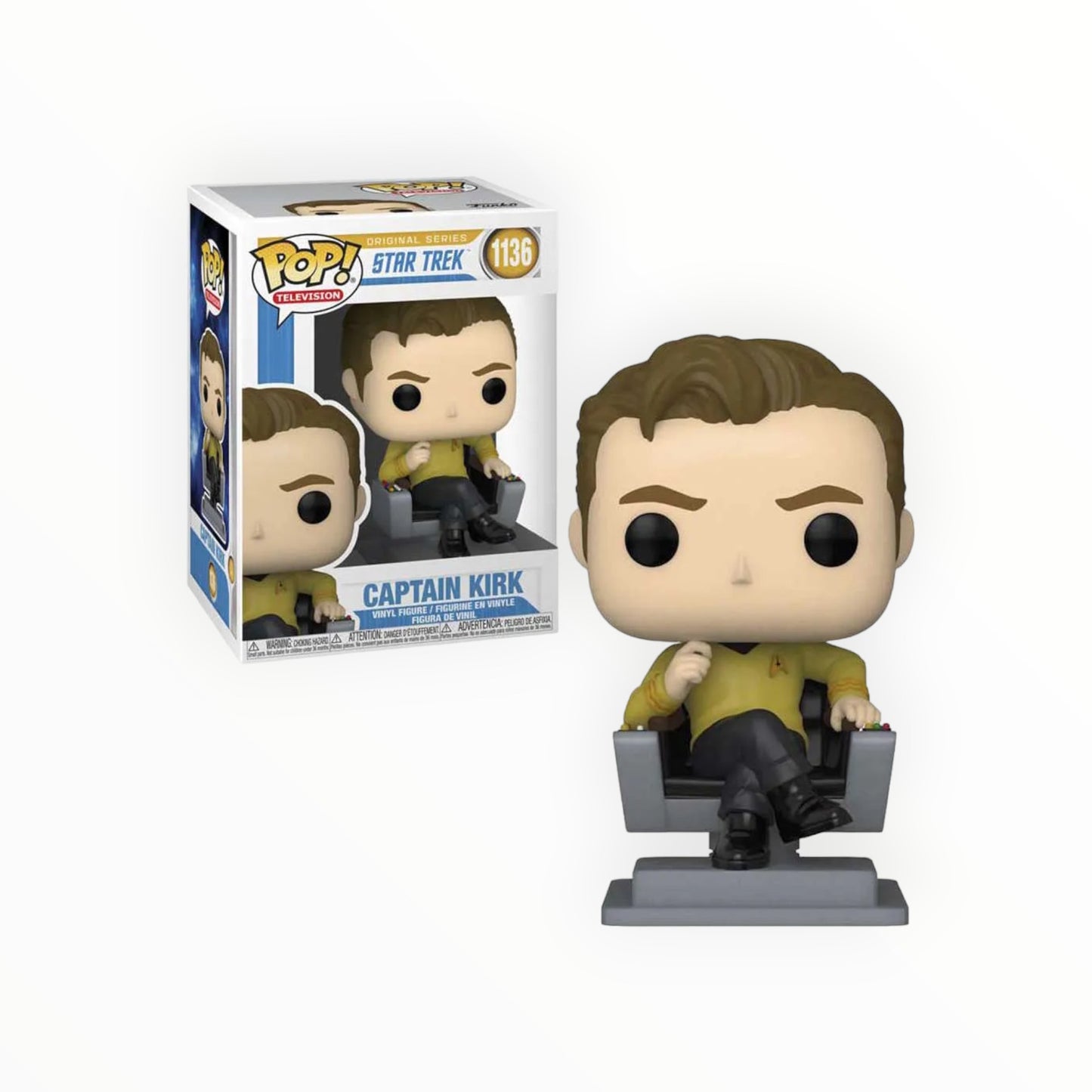 Funko Pop! - Capitan Kirk En Silla, Star Trek, Modelo 1136