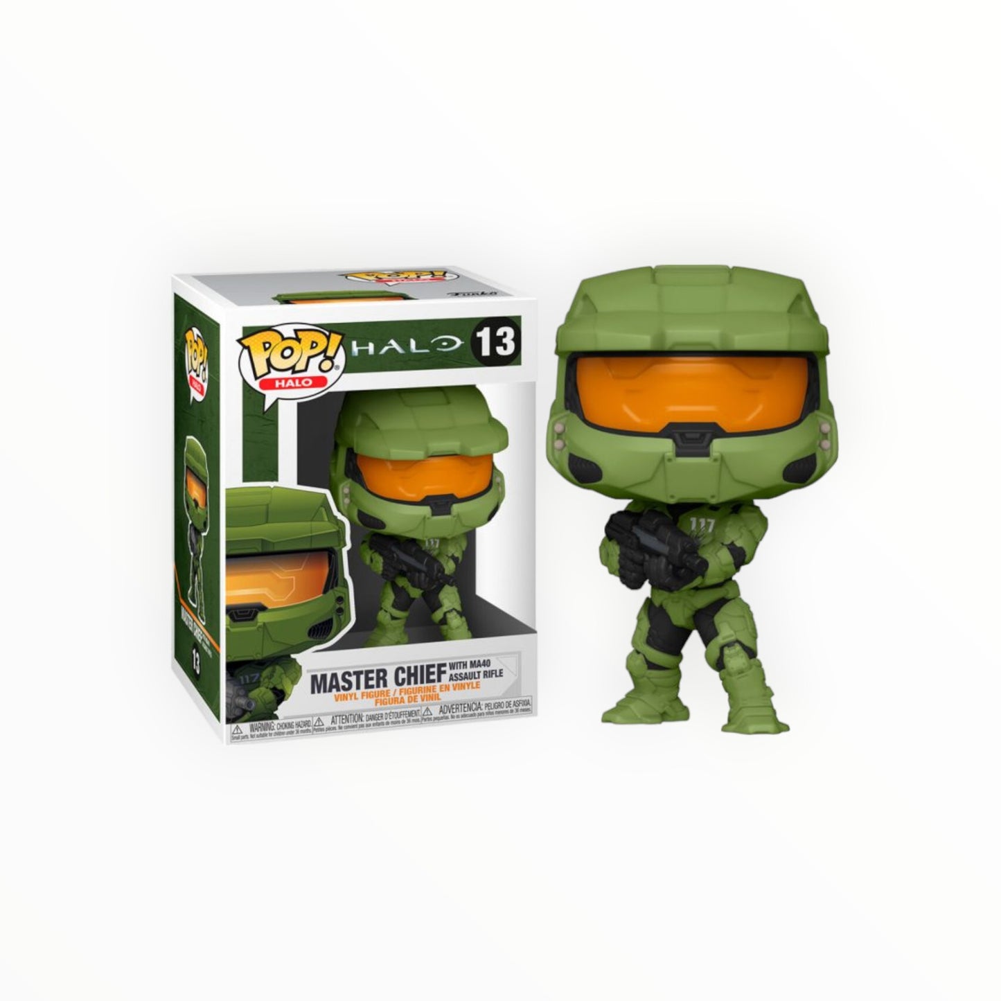 Funko Pop! - Master Chief Con Rifle Ma40, Halo Infinite, Modelo 13