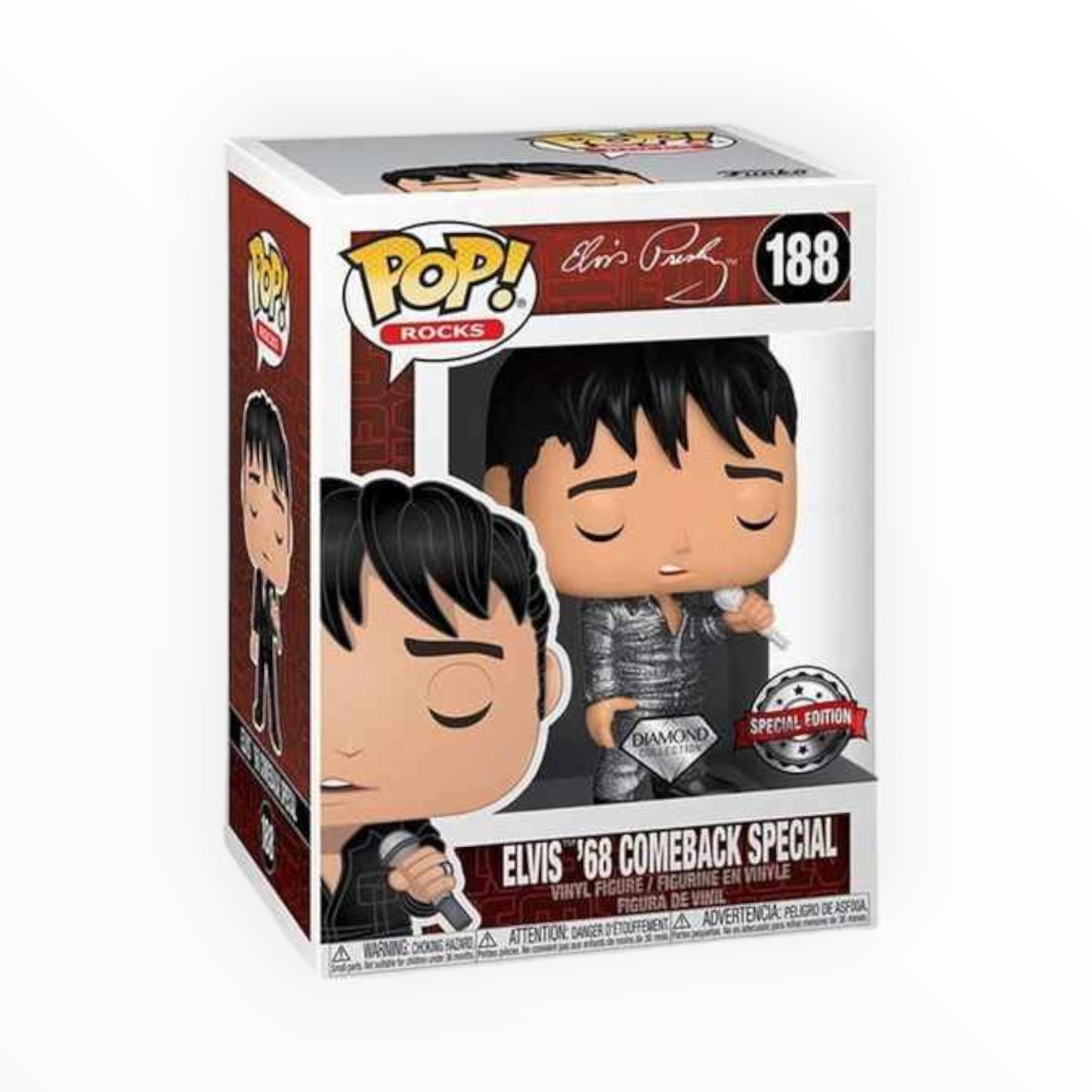 Funko Pop! - Elvis 68 Diamond Glitter Exclusivo, Modelo 188