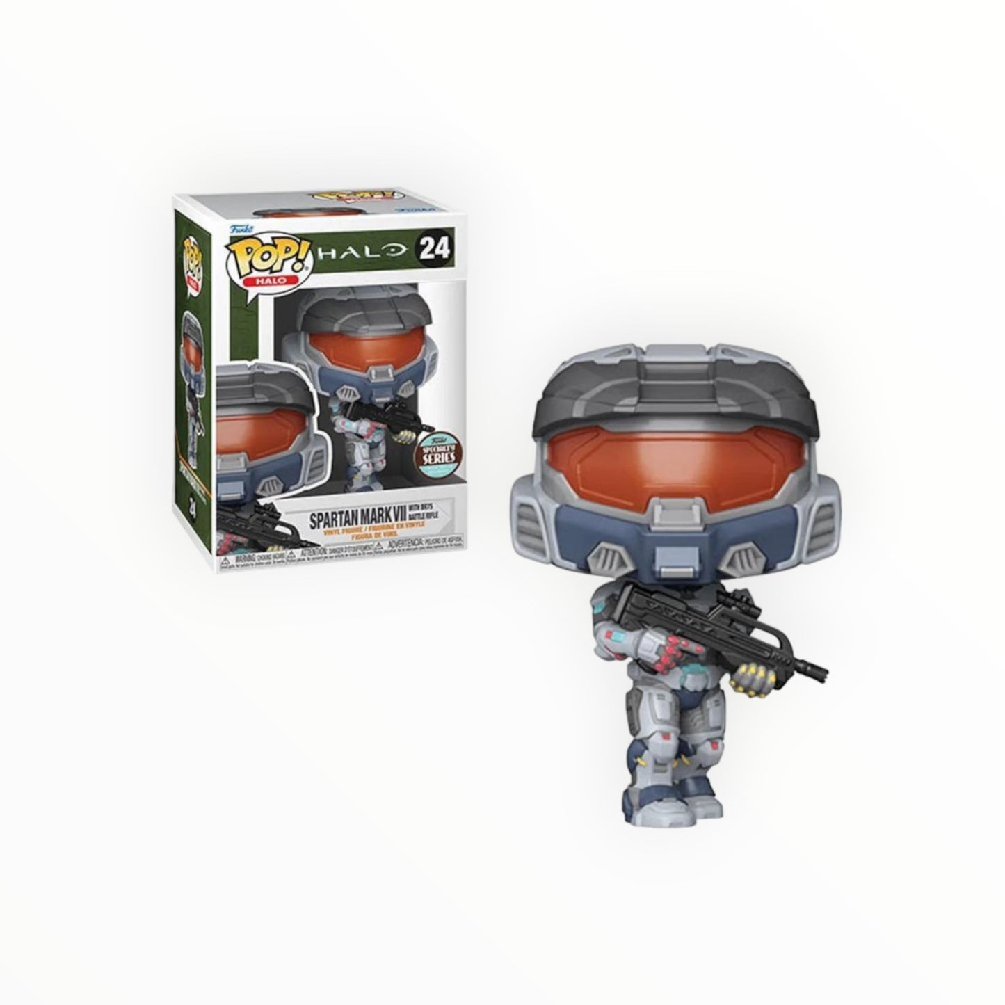 Funko Pop! - Spartan Mark VII Con Rifle De Batalla, Halo, Modelo 24