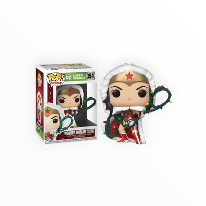 Funko Pop! - Wonder Woman Con Látigo De Luces, DC Navidad, Modelo 354