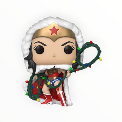 Funko Pop! - Wonder Woman Con Látigo De Luces, DC Navidad, Modelo 354