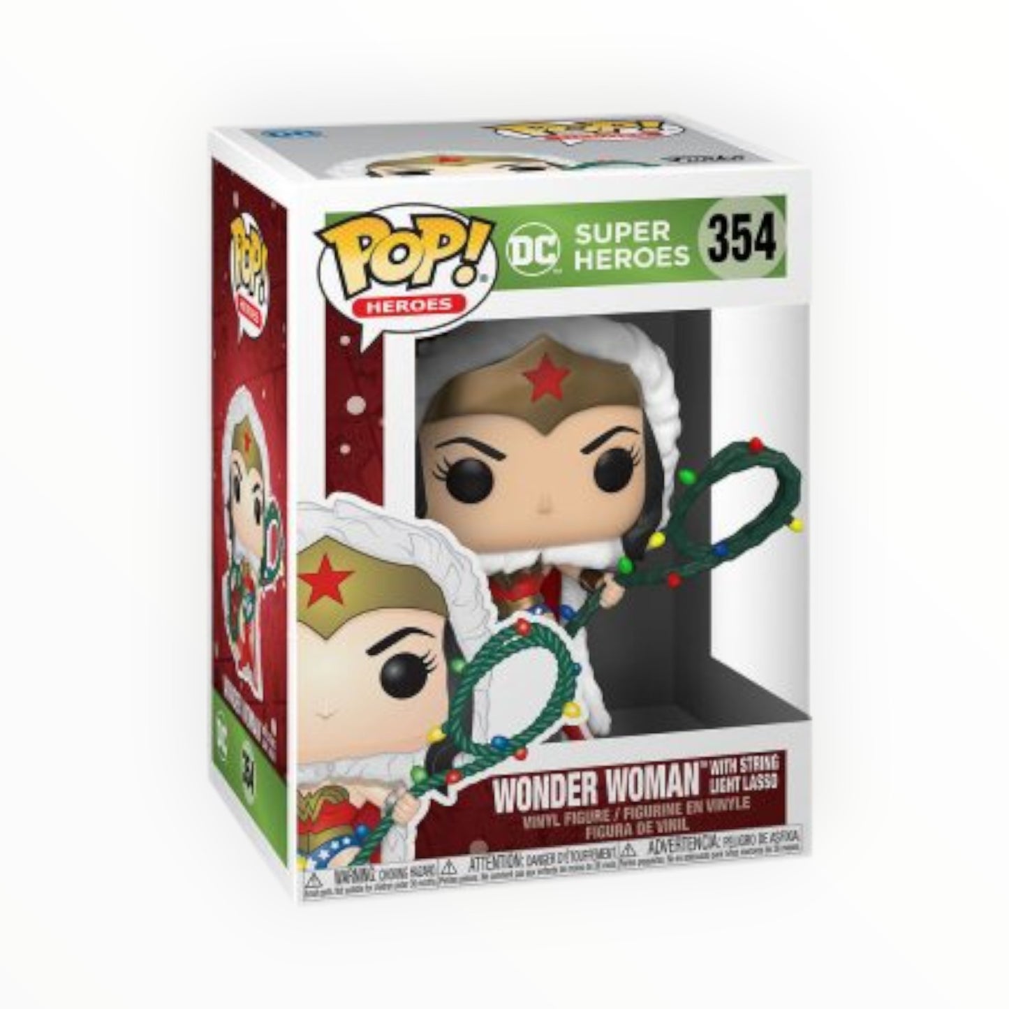 Funko Pop! - Wonder Woman Con Látigo De Luces, DC Navidad, Modelo 354