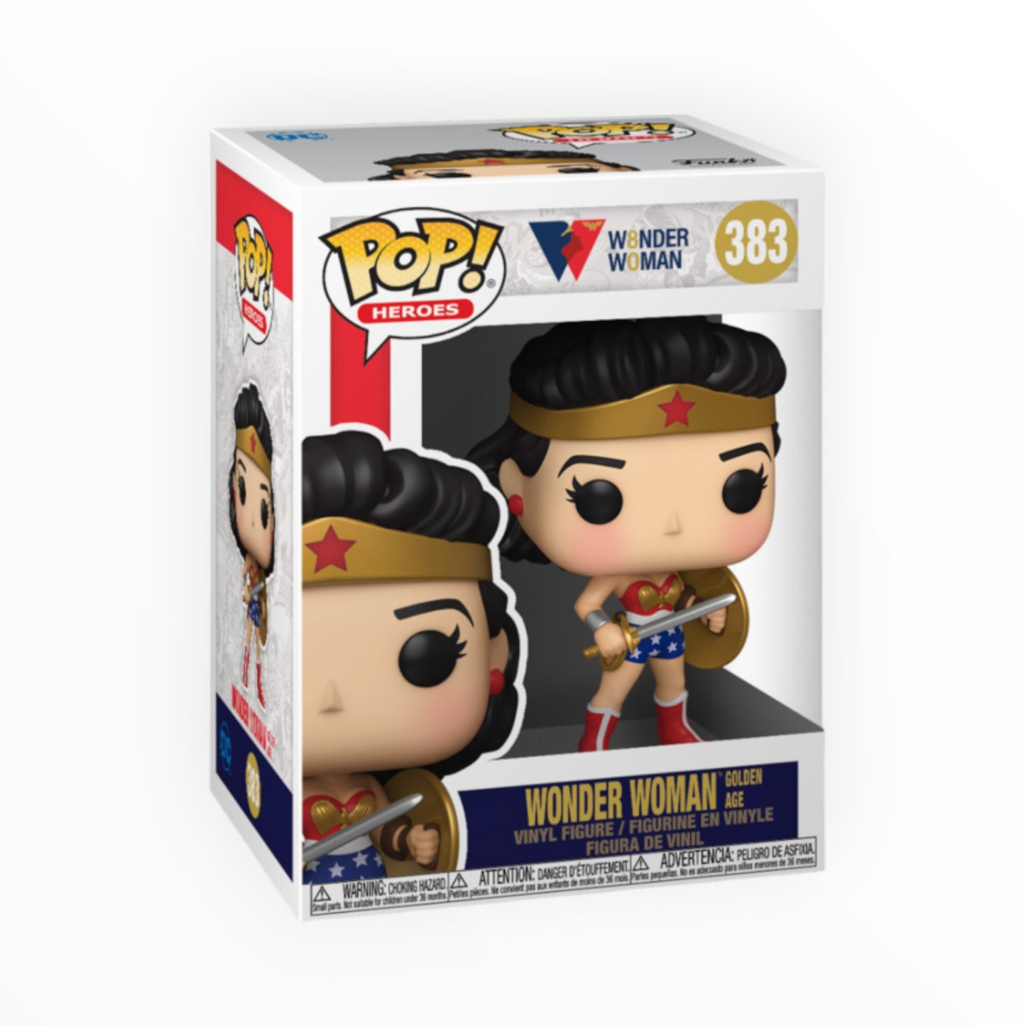 Funko Pop! - Mujer Maravilla Era Dorada, Wonder Woman 80 Aniversario, Modelo 383