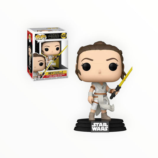 Funko Pop! - Rey Con Sable Amarillo, Star Wars, Modelo 432