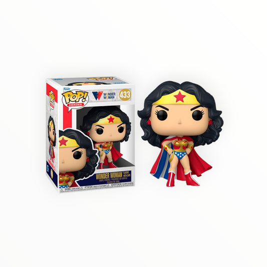 Funko Pop! - Mujer Maravilla Clasica Con Capa, Wonder Woman 80, Modelo 433