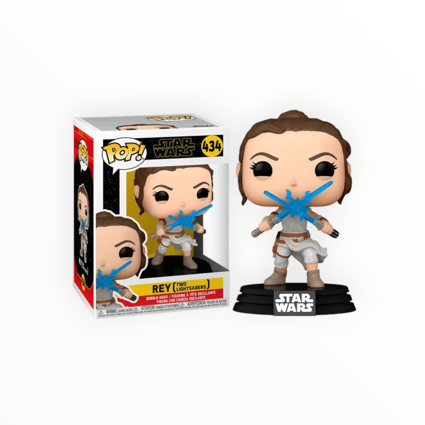 Funko Pop! - Rey Con 2 Sables, Star Wars, Modelo 434