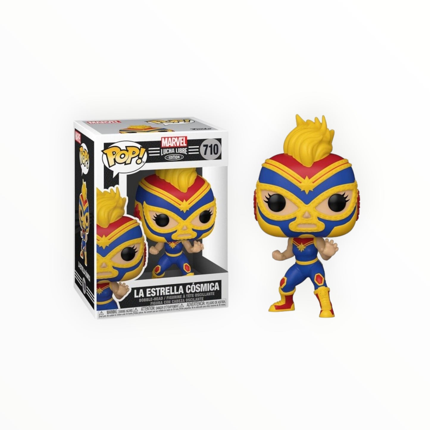 Funko Pop! - Capitana Marvel La Estrella Cósmica, Lucha Libre, Modelo 710