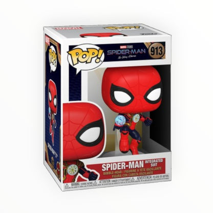 Funko Pop! - Spiderman Traje Integrado, Spiderman No Way Home, Modelo 913