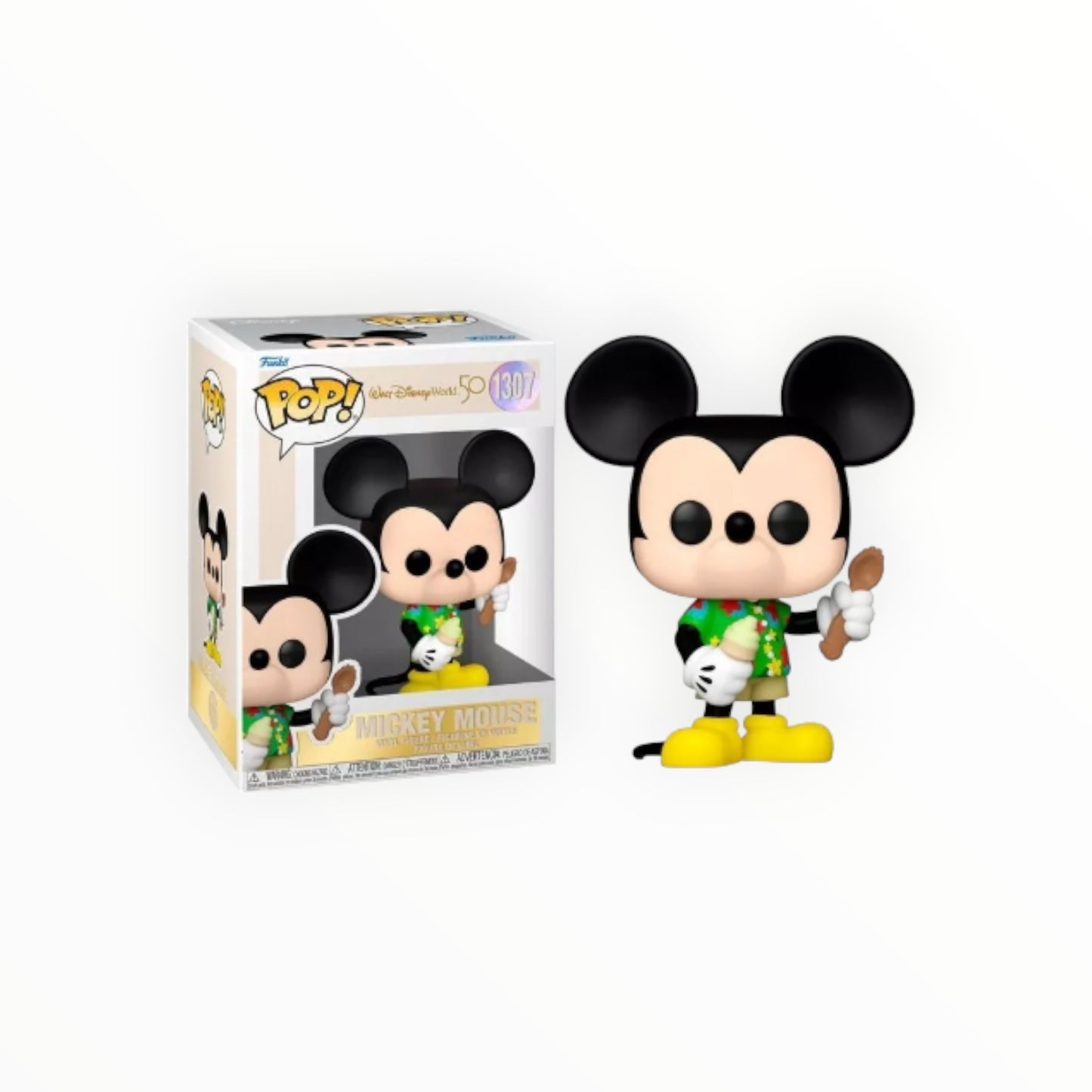 Funko Pop! - Mickey Mouse Aloha, Disney 50 aniversario, modelo 1307