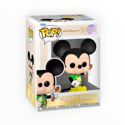 Funko Pop! - Mickey Mouse Aloha, Disney 50 aniversario, modelo 1307