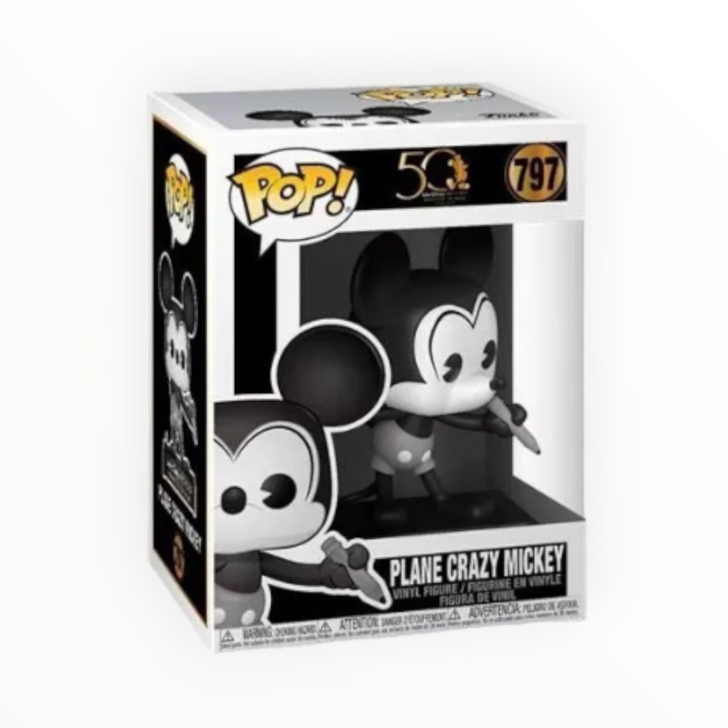 Funko Pop! - Mickey Blanco y Negro, 50 aniversario, modelo 797