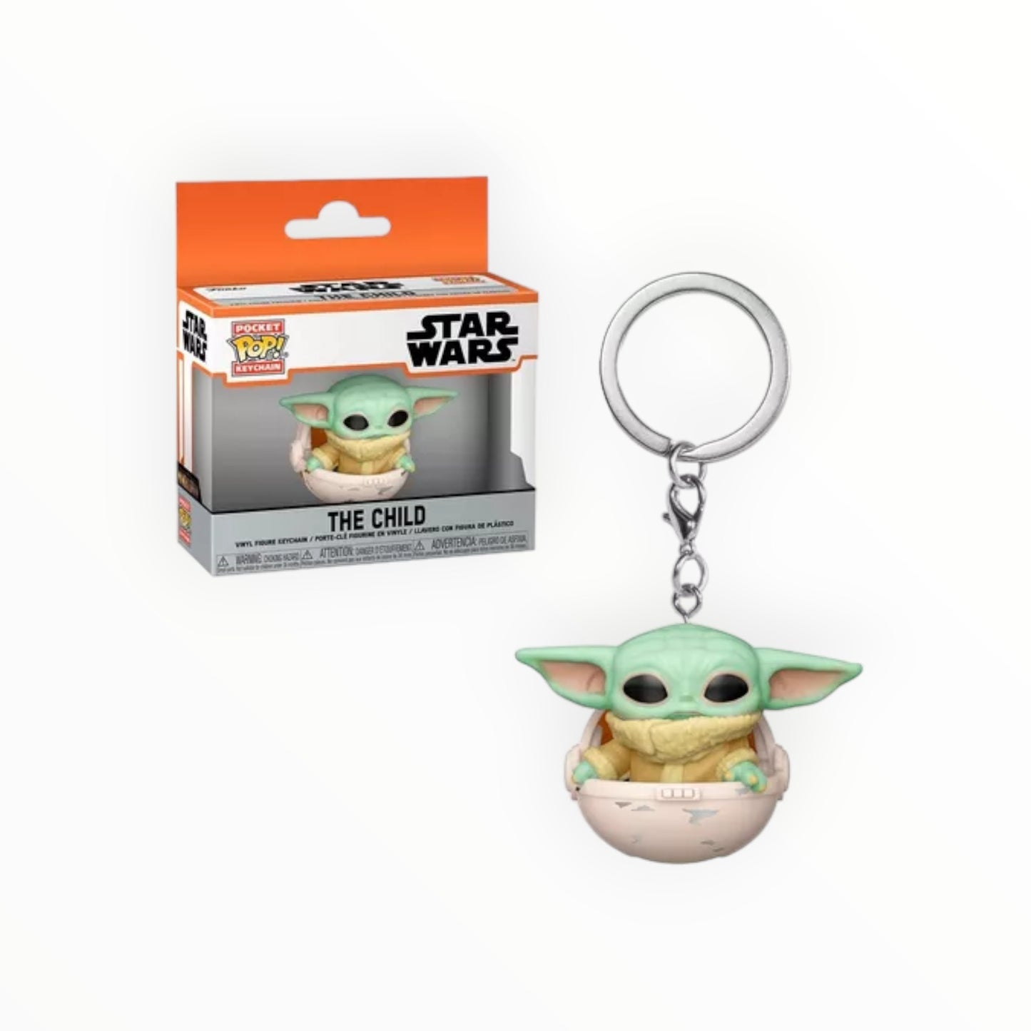 Funko Pop! - Llavero Baby Yoda en Cuna, Star Wars