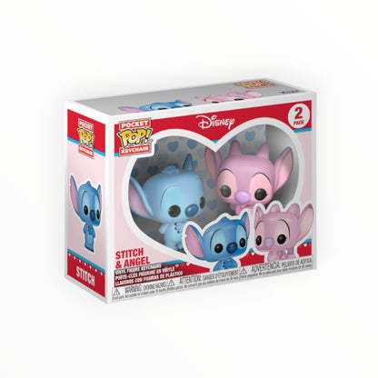 Funko Pop! - Llavero Stitch Y Angel, Disney